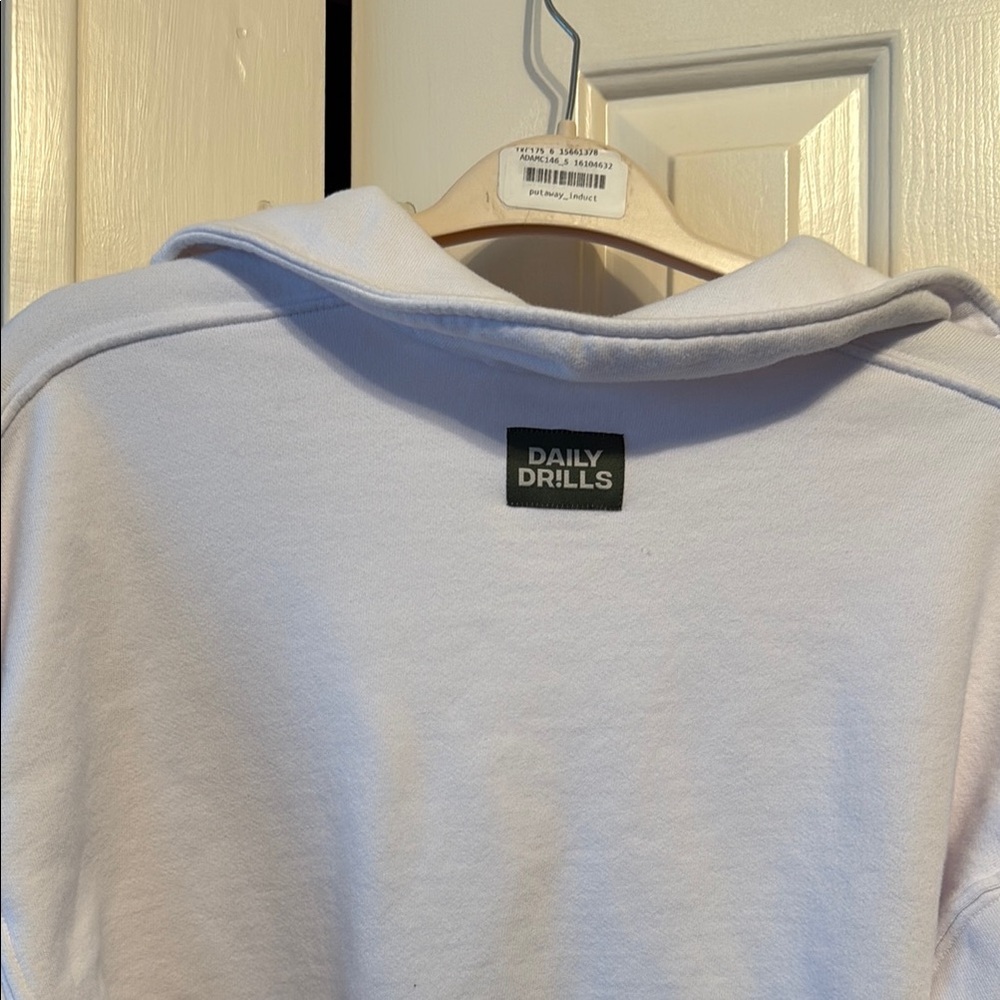 Daily Drills White Collared Pullover - Picture 2 of 4